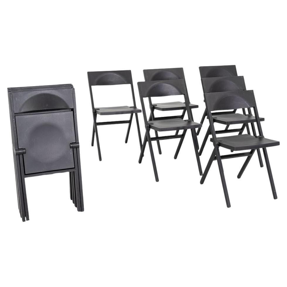 Set di 10 sedie Foldes nere David Chipperfield per Alessi in vendita