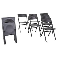 2010s Set of 10 David Chipperfield for Alessi Piana Black Folding Chair