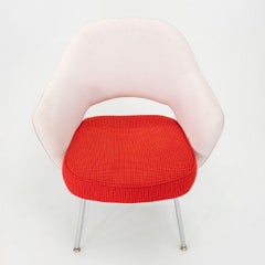 2010s Set of 4 Eero Saarinen for Knoll Executive Arm Chairs in Two-Toned Fabric