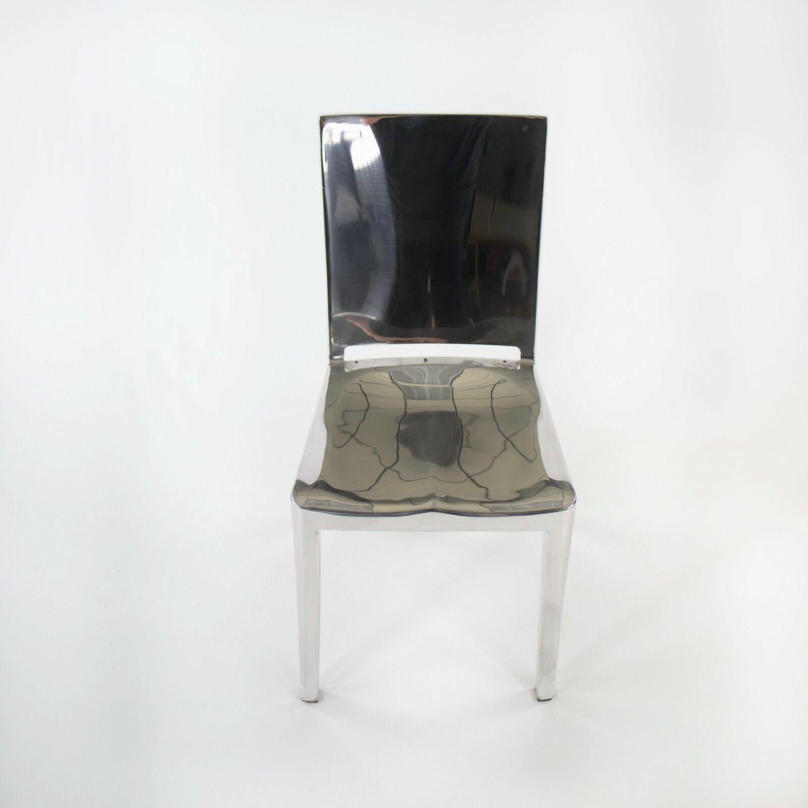 2010s Set of Eight Philippe Starck Emeco Hudson Polished Aluminum Dining Chairs In Good Condition In Philadelphia, PA