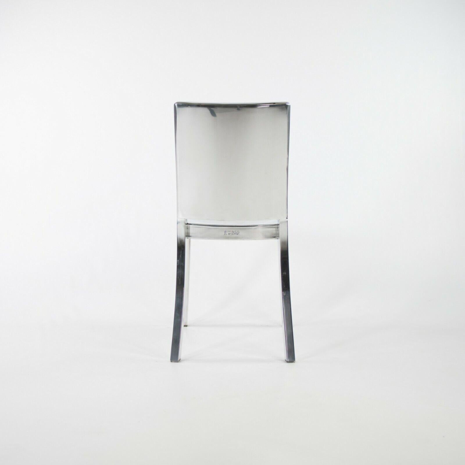 2010s Set of Eight Philippe Starck Emeco Hudson Polished Aluminum Dining Chairs 1