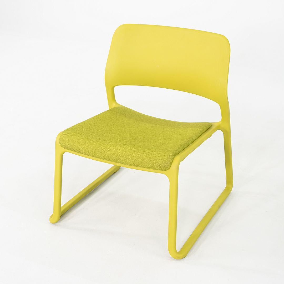 American 2010s Set of Four Don Chadwick Spark Lounge Stacking Chairs in Lime Green For Sale