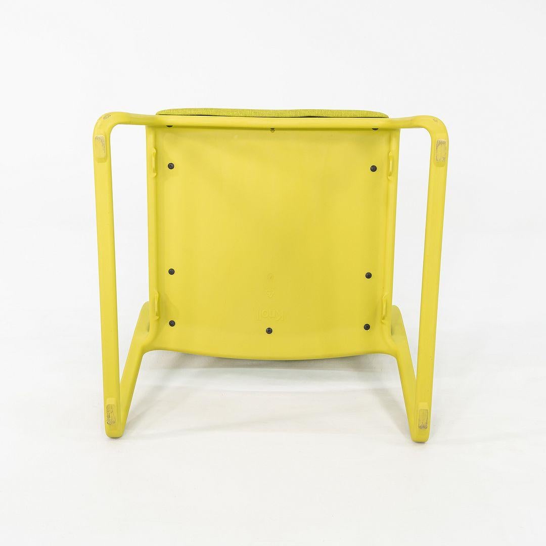 Contemporary 2010s Set of Four Don Chadwick Spark Lounge Stacking Chairs in Lime Green For Sale