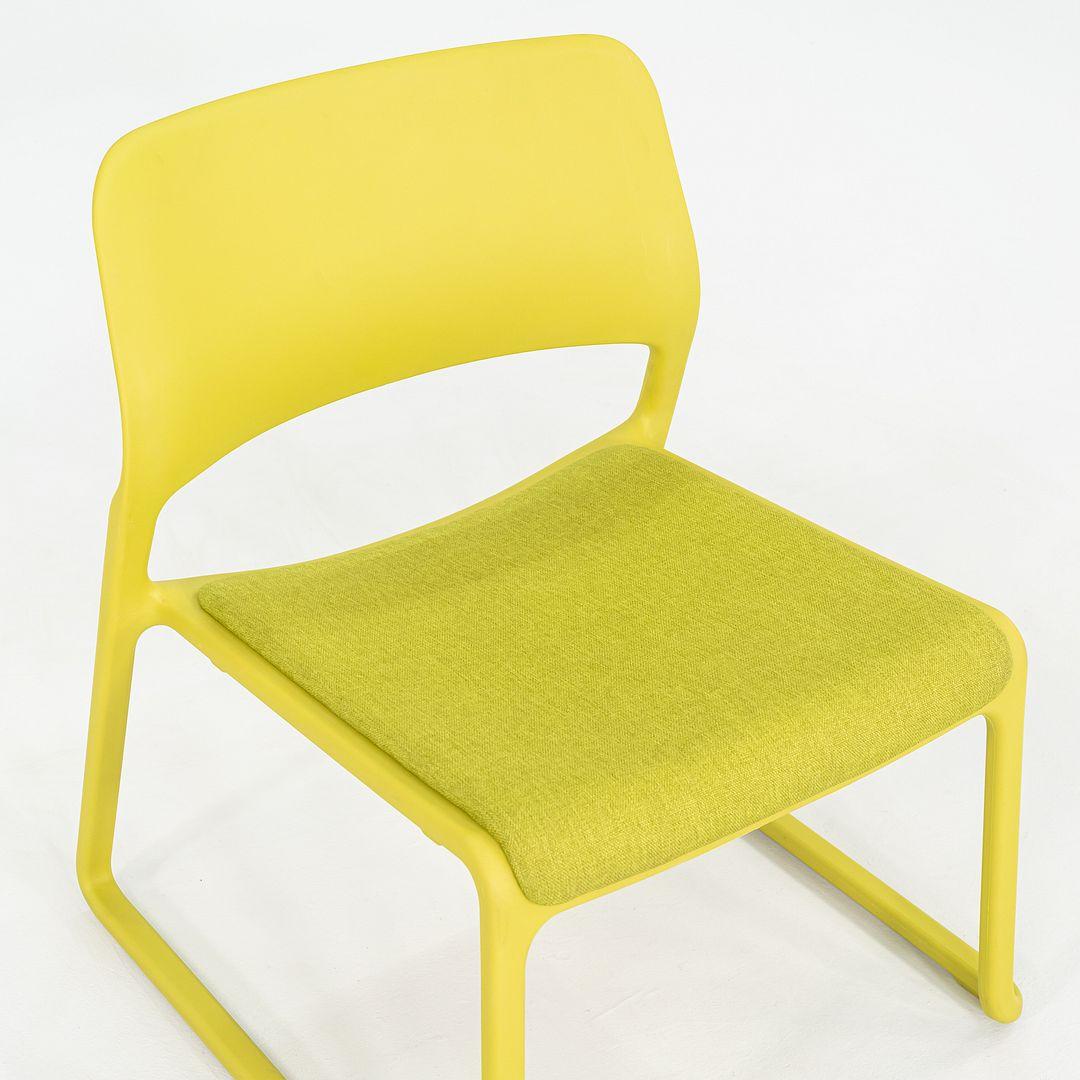 2010s Set of Four Don Chadwick Spark Lounge Stacking Chairs in Lime Green For Sale 1