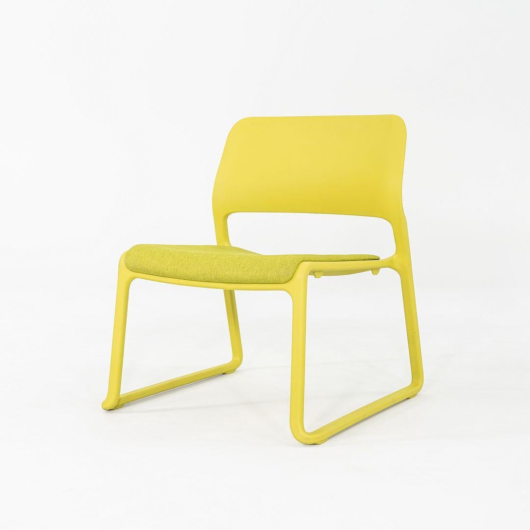 2010s Set of Four Don Chadwick Spark Lounge Stacking Chairs in Lime Green For Sale 2