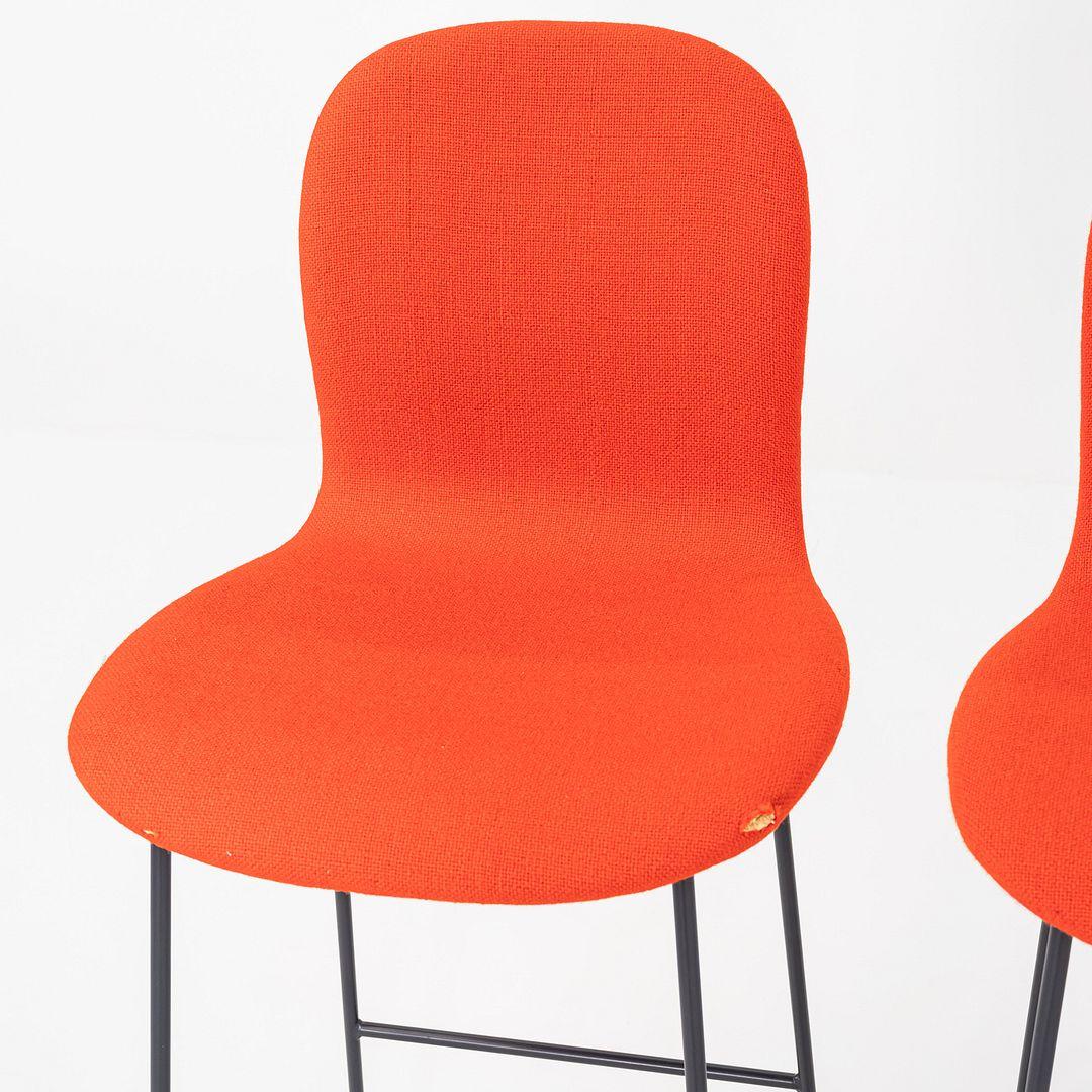 2010s Set of Four Jasper Morrison for Cappellini Tate Bar Stools in Red Fabric im Angebot 4