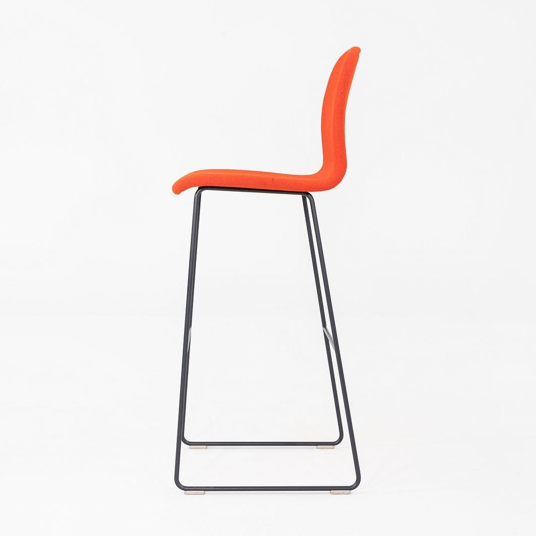 2010s Set of Four Jasper Morrison for Cappellini Tate Bar Stools in Red Fabric (Italienisch) im Angebot