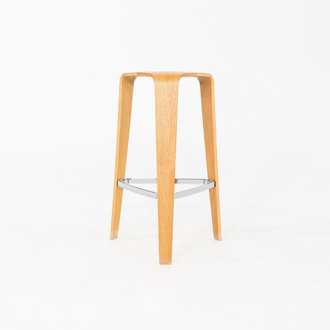 Américain 2010s Set of Four Tre Bar Stools by Jehs & Laub for Davis in Oak en vente