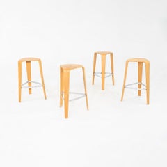 2010s Set of Four Tre Bar Stools by Jehs & Laub for Davis in Oak