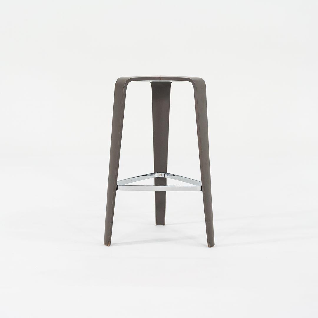 Modern 2010s Set of Four Tre Bar Stools by Jehs & Laub for Davis in Slate Oak 30 inches For Sale