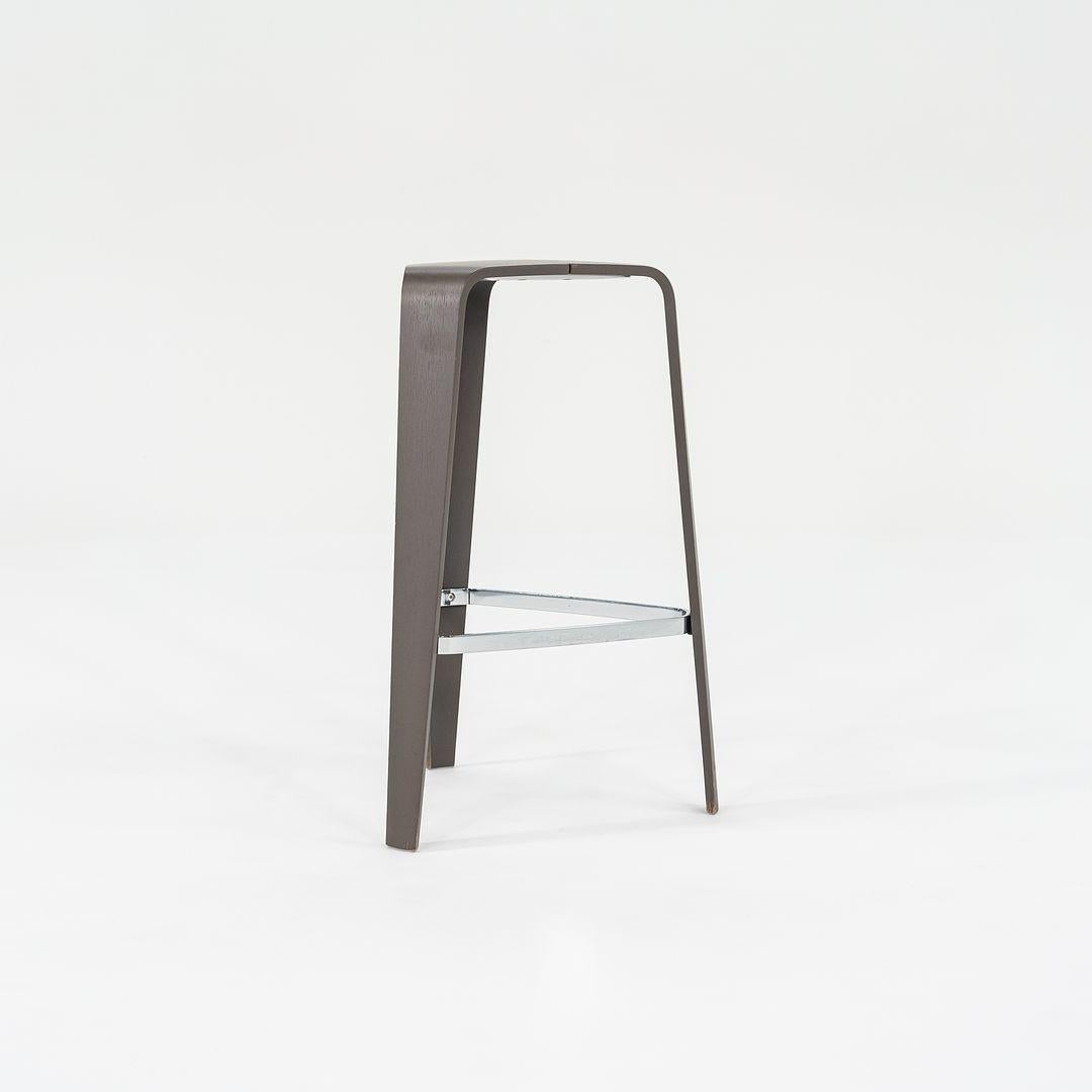 2010s Set of Four Tre Bar Stools by Jehs & Laub for Davis in Slate Oak 30 inches For Sale 2