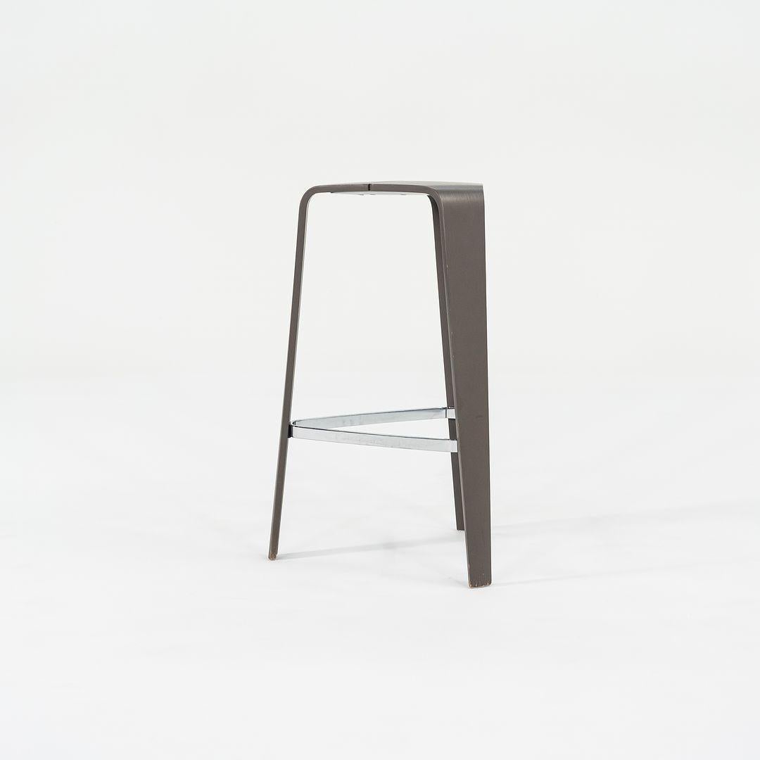 2010s Set of Four Tre Bar Stools by Jehs & Laub for Davis in Slate Oak 30 inches For Sale 3