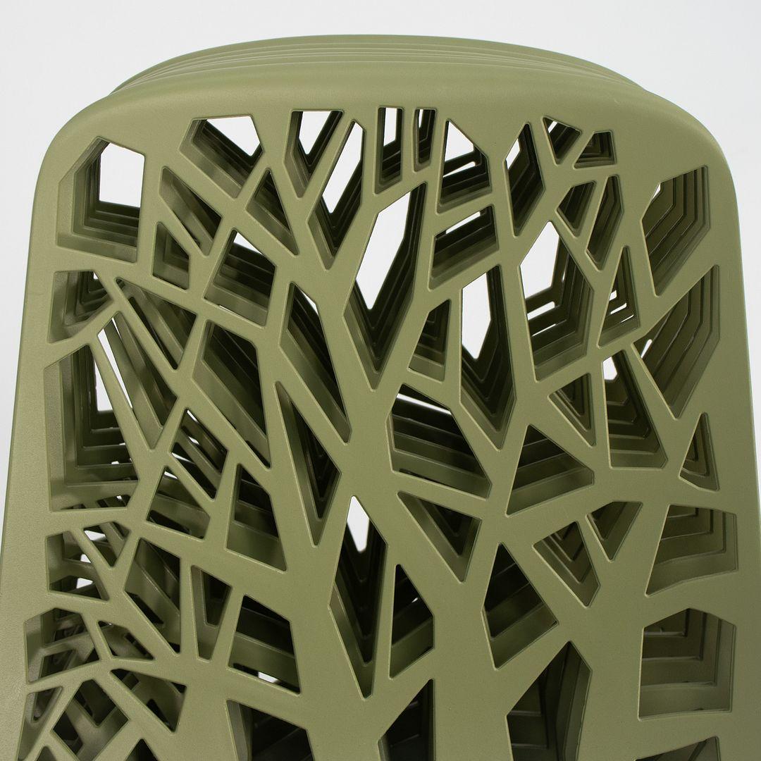 This is a set of seven Forest chairs, originally designed by Robby Cantarutti and Partners in 2008. These particular examples were produced by FAST in Italy in the 2010s. The chairs are comprised of aluminum and plastic. The listed price includes