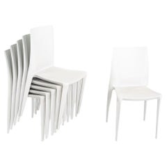 2010s Set of Six Mario Bellini for Heller Dining Chairs in White