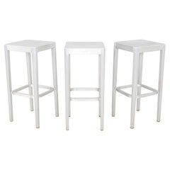2010s Set of Three Philippe Starck for Emeco Bar Stools in Brushed Aluminum