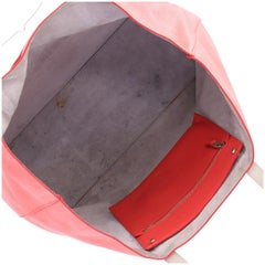 2010s Smythson Red Crossgrain Leather Tote Bag