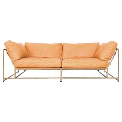 2010s Stephen Kenn Inheritance Three Seat Sofa in Cognac Leather