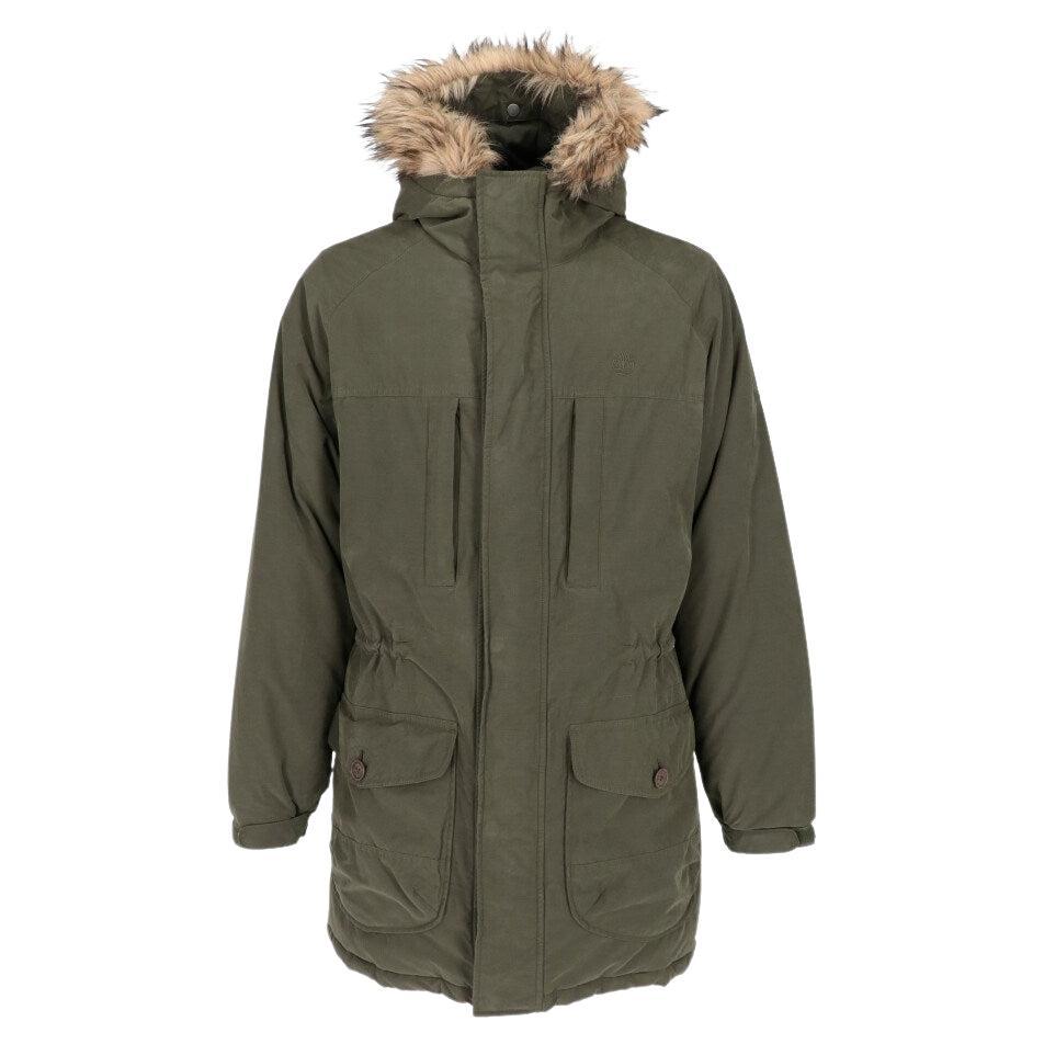 2010s Timberland Vintage military green padded parka For Sale
