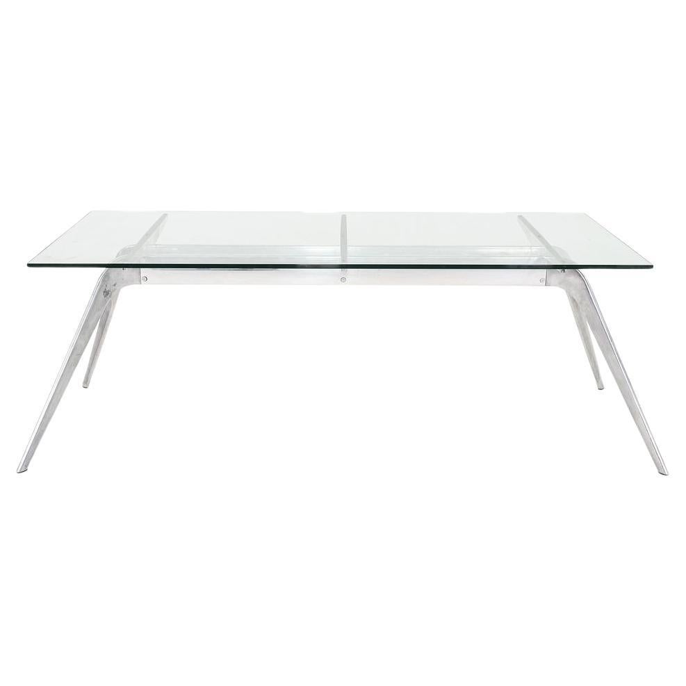 2010s Todd Bracher for Fritz Hansen T No.1 Dining Table with Glass Top For Sale