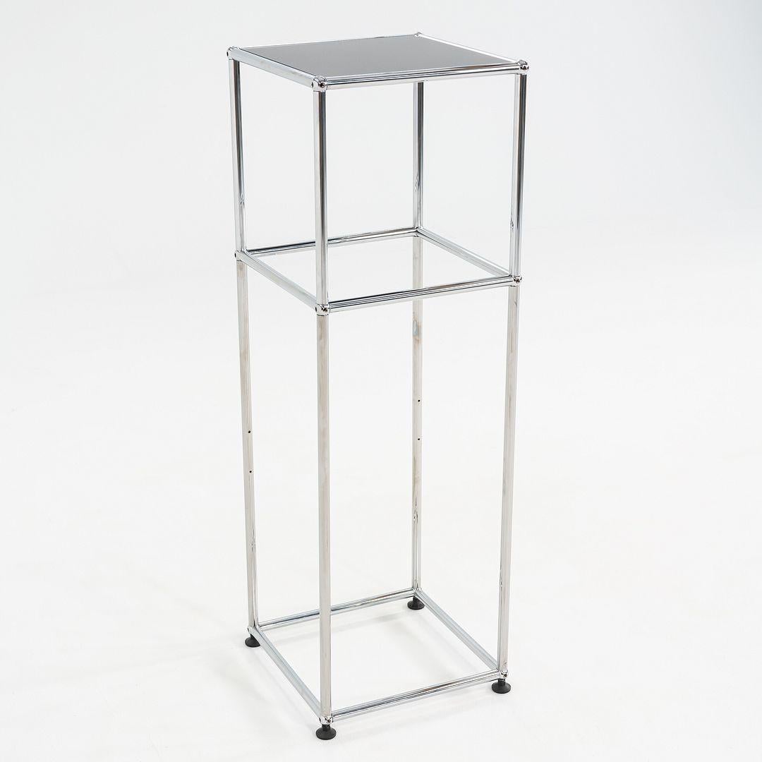 2010s USM Haller Pedestals in Chrome and Black 46x14x14