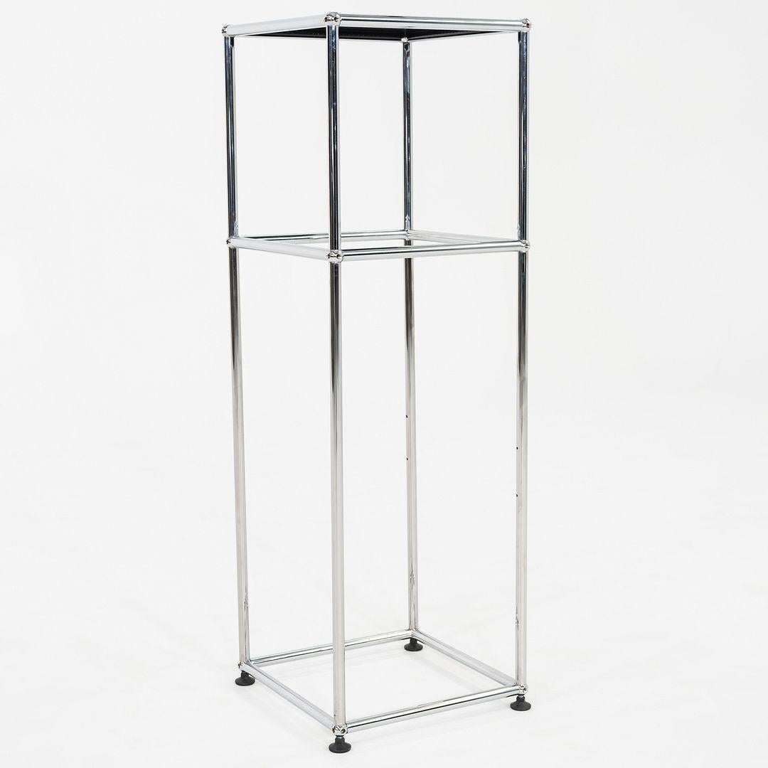 2010s USM Haller Pedestals in Chrome and Black 46x14x14
