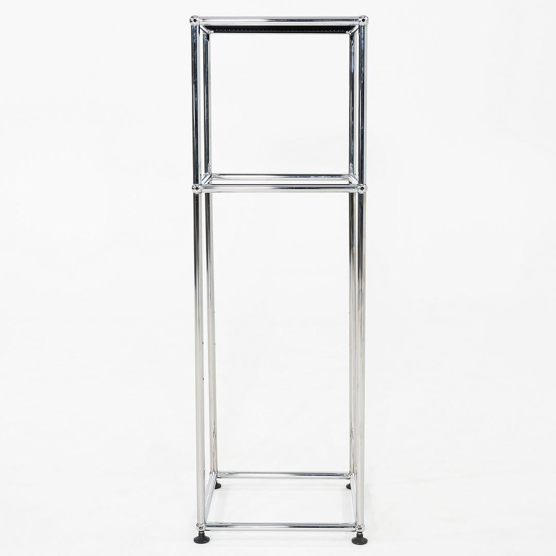 2010s USM Haller Pedestals in Chrome and Black 46x14x14