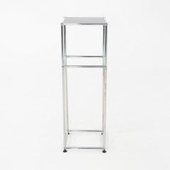 2010s USM Haller Pedestals in Chrome and Black 46x14x14" 5x Available