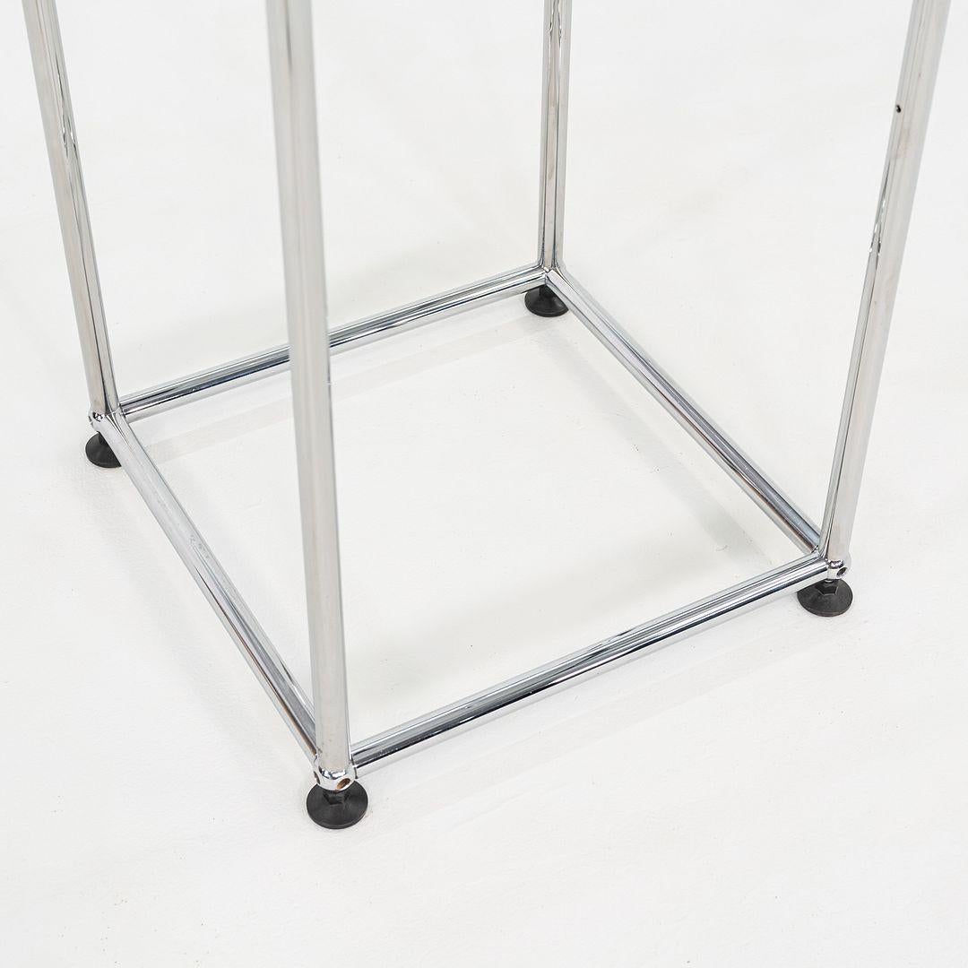 Contemporary 2010s USM Haller Pedestals in Chrome and Black 46x14x14