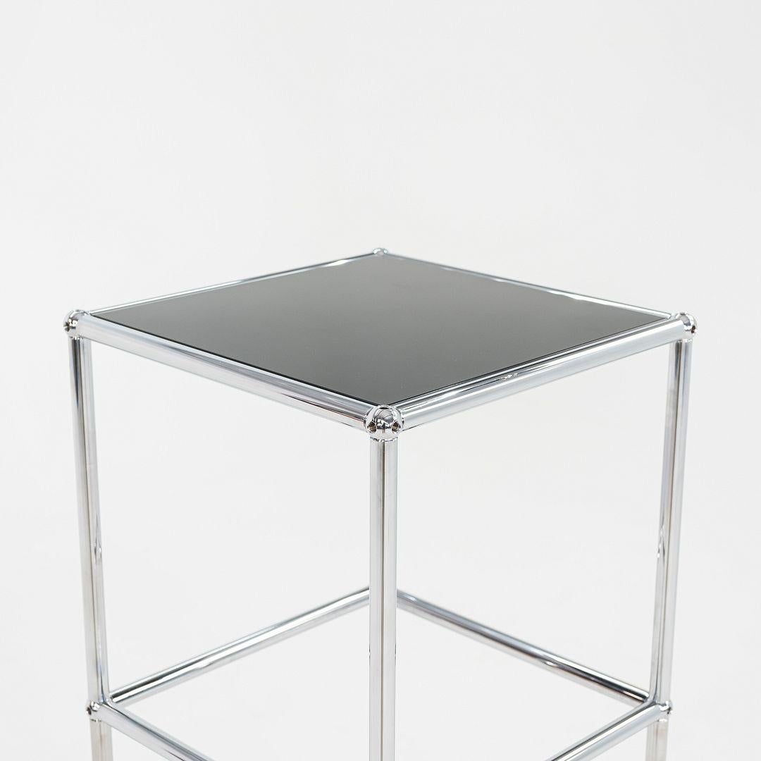 Steel 2010s USM Haller Pedestals in Chrome and Black 46x14x14
