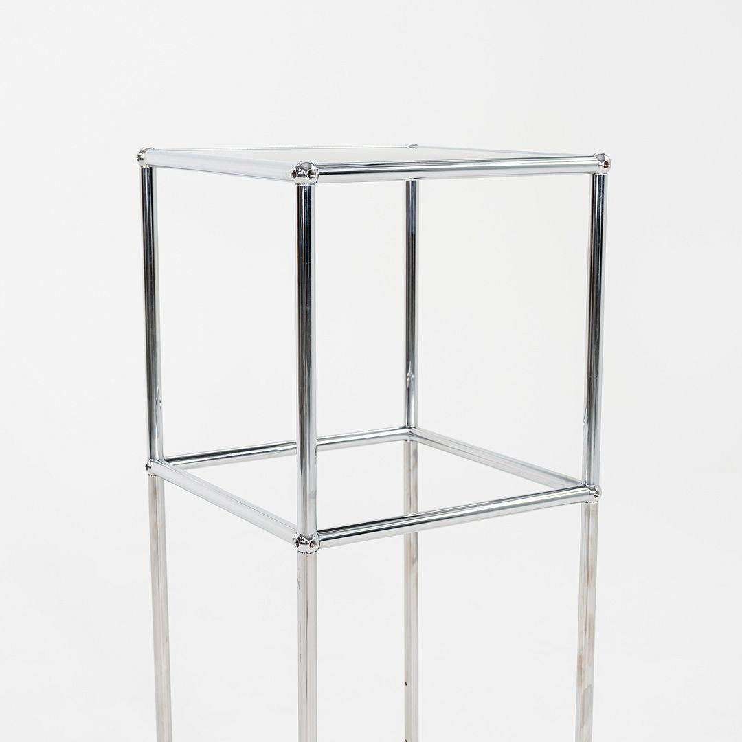 2010s USM Haller Pedestals in Chrome and Black 46x14x14
