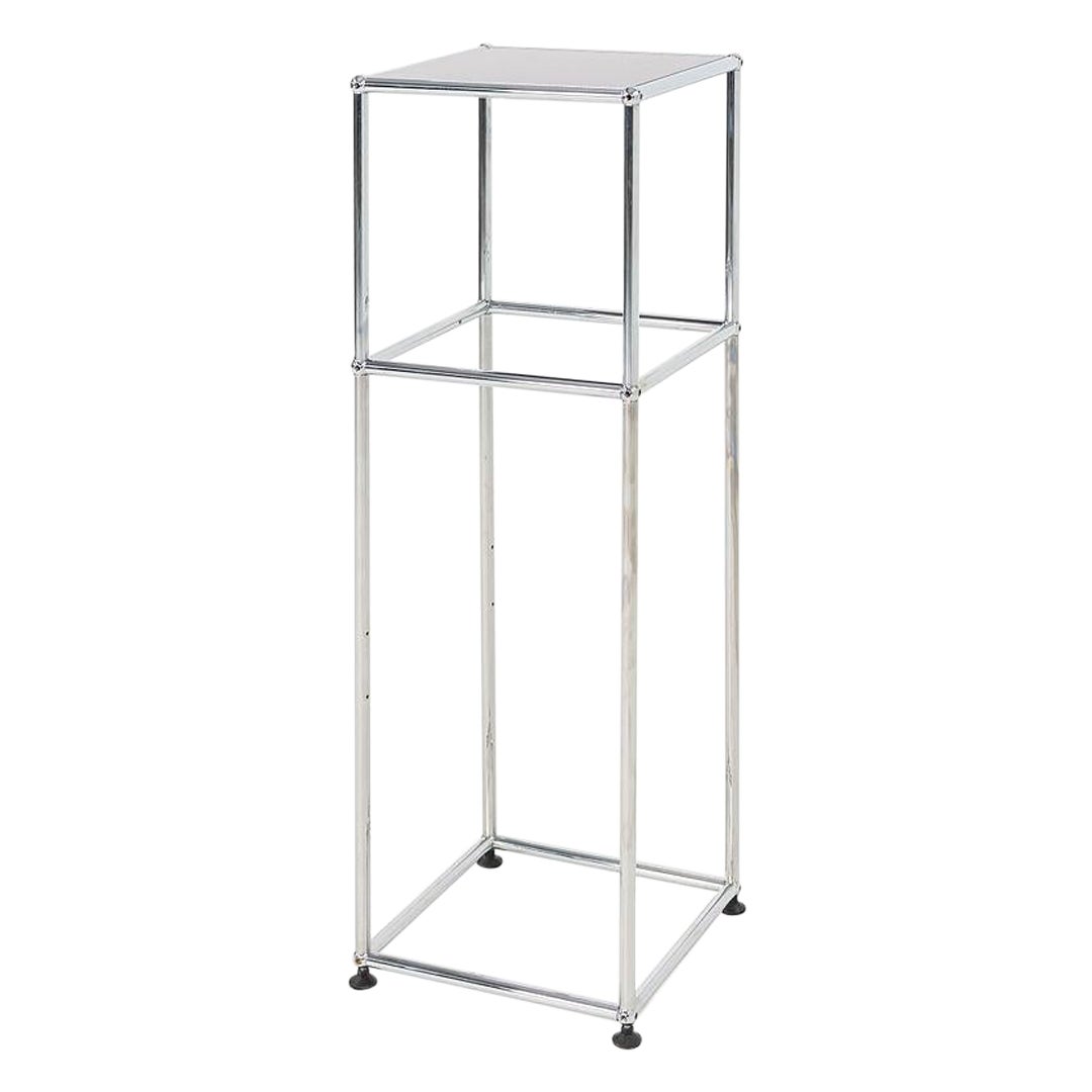 2010s USM Haller Pedestals in Chrome and Black 46x14x14" 6x Available