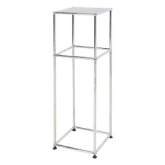 2010s USM Haller Pedestals in Chrome and Black 46x14x14" 6x Available