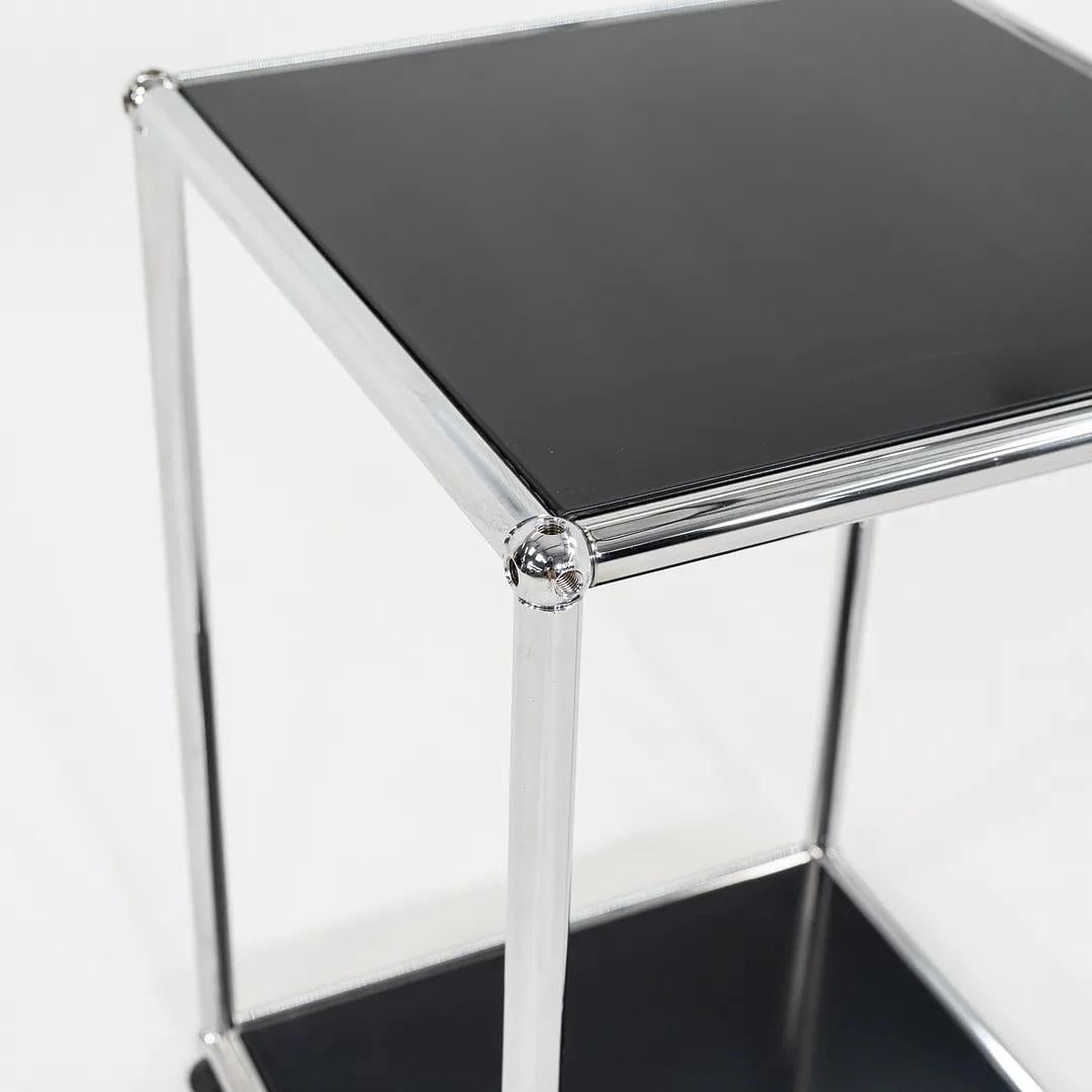 2010s USM Haller Table d'appoint de second cycle en noir 14 x 14 x 21 en vente 5