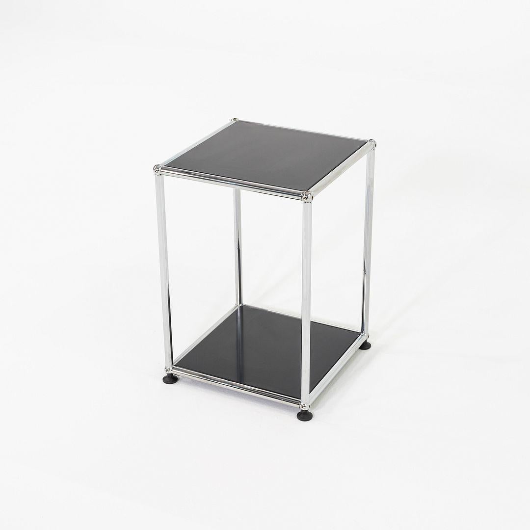 Moderne 2010s USM Haller Table d'appoint de second cycle en noir 14 x 14 x 21 en vente
