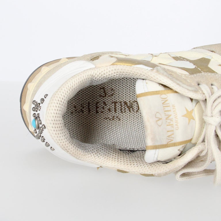 2010s Valentino Camouflage Rockrunner Sneakers For Sale 8
