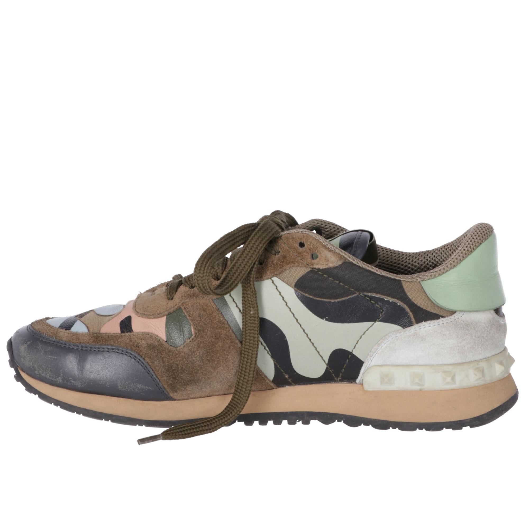 2010s Valentino Camouflage Rockrunner Sneakers In Good Condition In Lugo (RA), IT