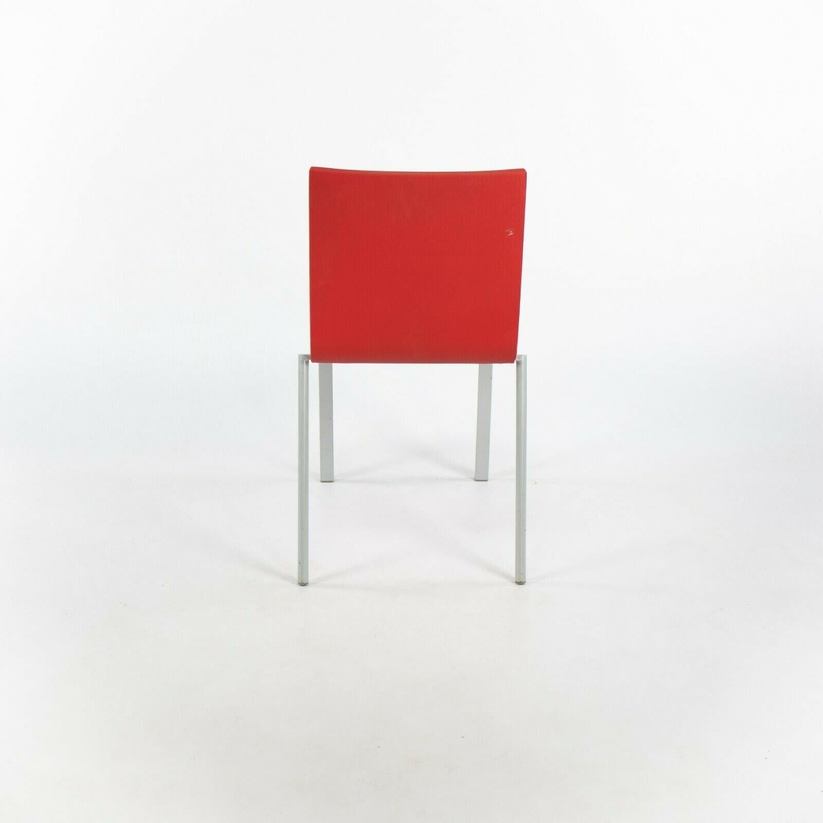 Acier 2010s Vitra .03 Chaises empilables par Maarten van Severen en rouge en vente