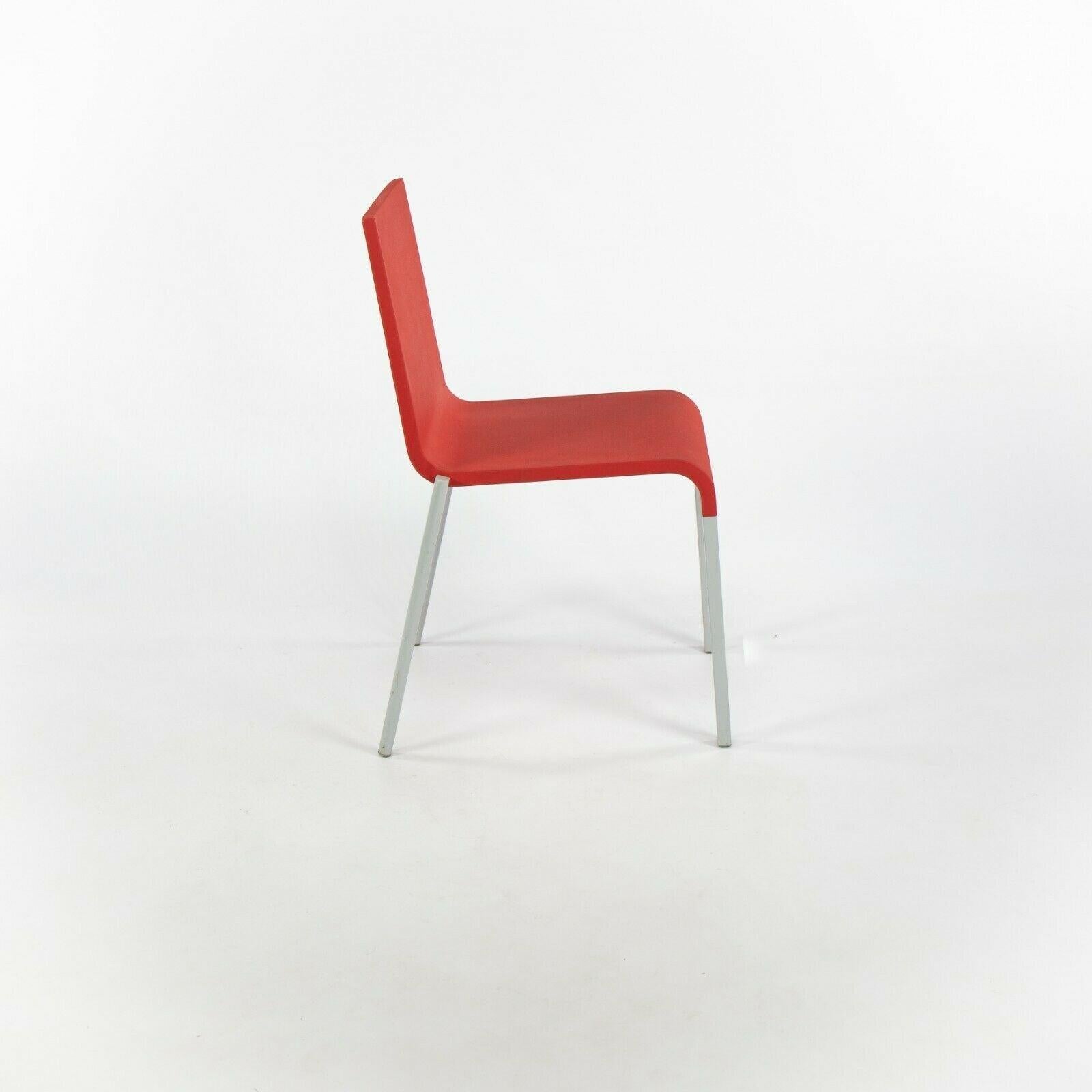 2010s Vitra .03 Stacking Chairs by Maarten Van Severen in Red For Sale 1