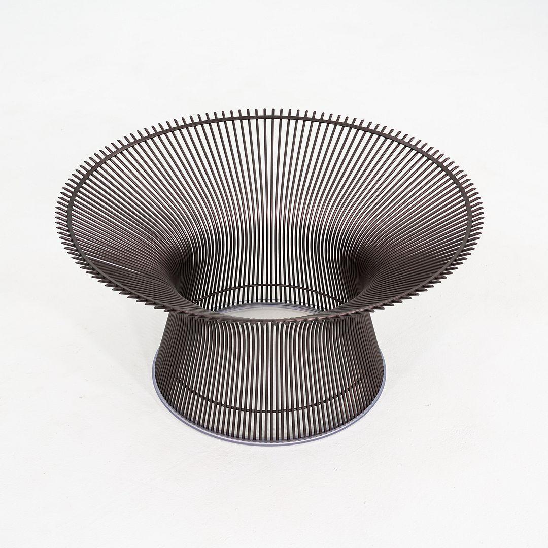 Table basse des années 2010 Warren Platner pour Knoll avec base en bronze et plateau en marbre de 36 pouces en vente 3