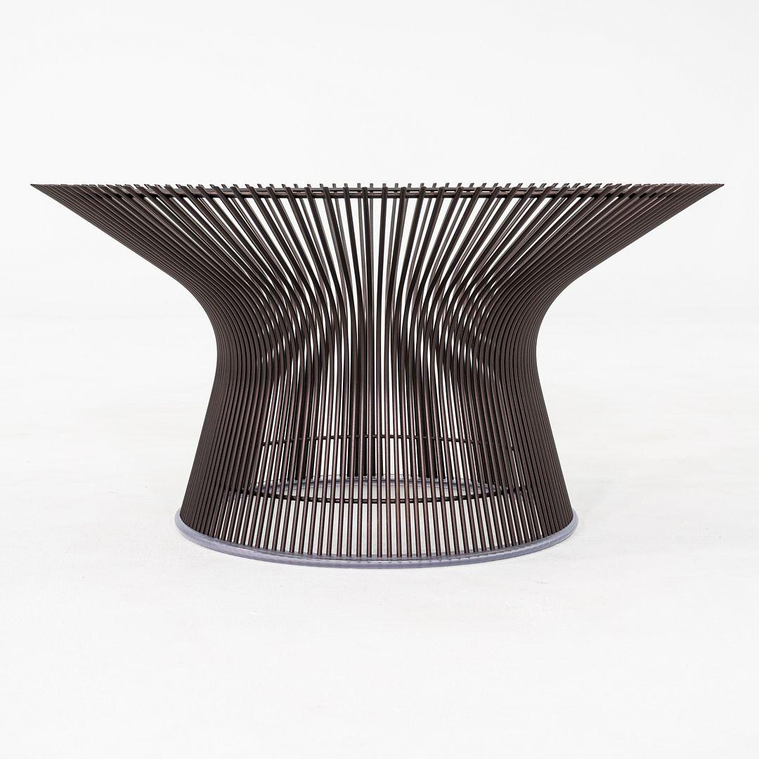 Table basse des années 2010 Warren Platner pour Knoll avec base en bronze et plateau en marbre de 36 pouces en vente 4