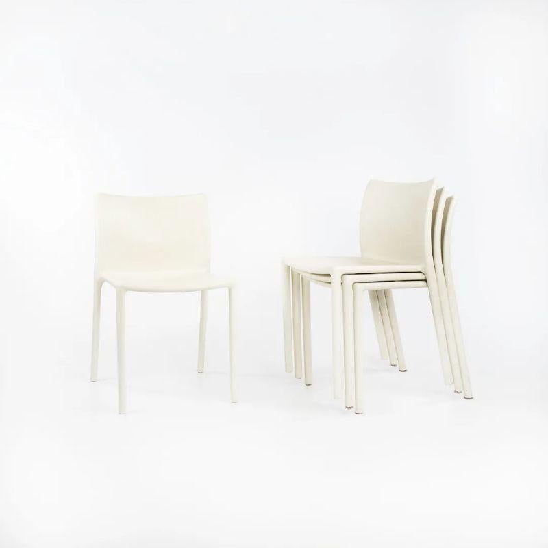 This is a set of four stackable air chairs, designed by Jasper Morrison and produced by Magis of Italy, distributed by Herman Miller. We have multiple sets available, though the price listed is for each set of four chairs. The chairs were produced