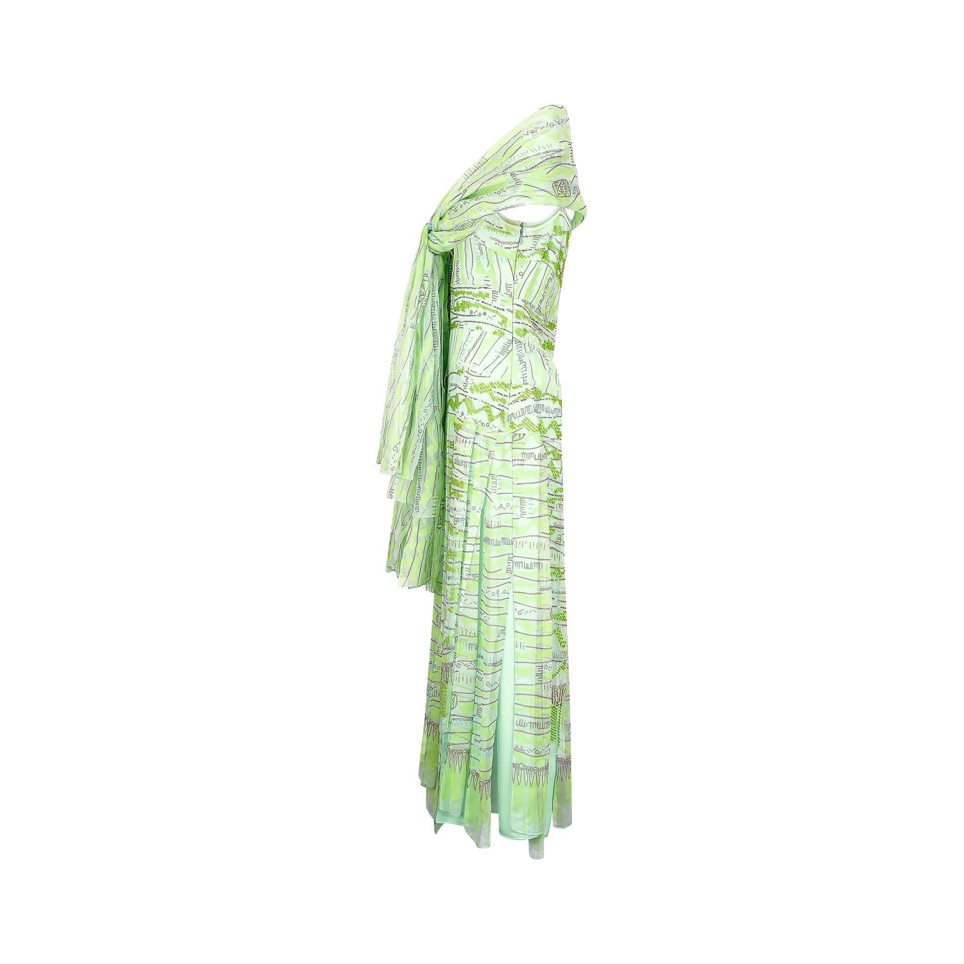 green sequin shawl