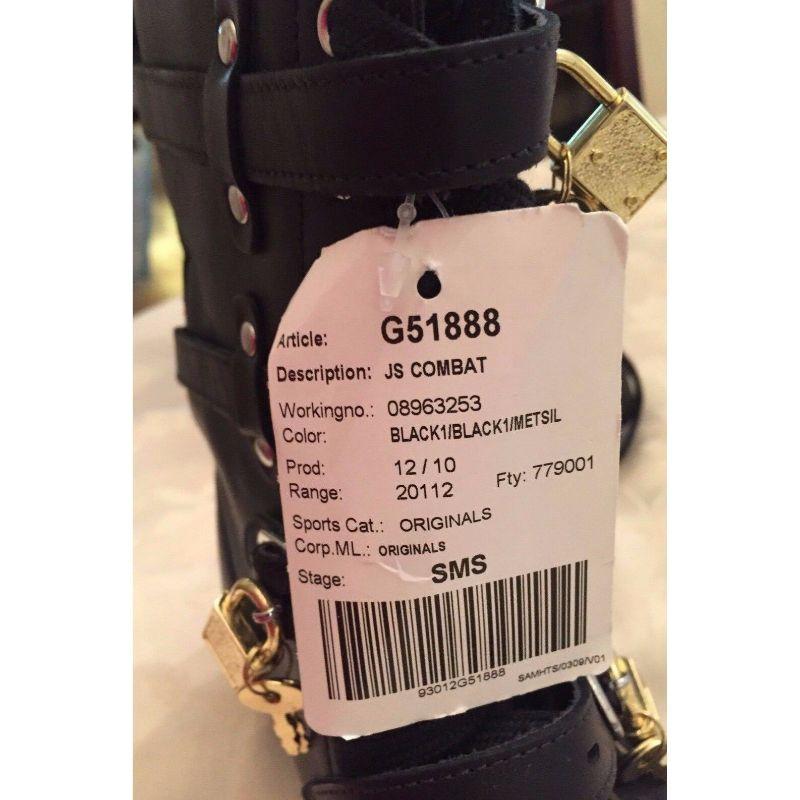 2011 Adidas Originals Jeremy Scott Combat Boots Black Three Keys Super Rare For Sale 7