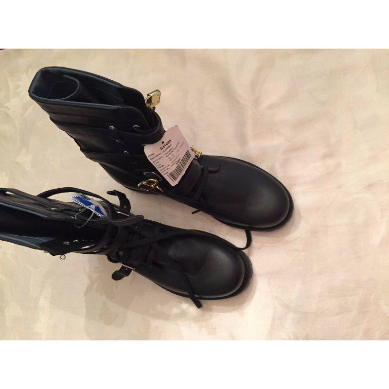 Men's 2011 Adidas Originals Jeremy Scott Combat Boots Black Three Keys Super Rare For Sale