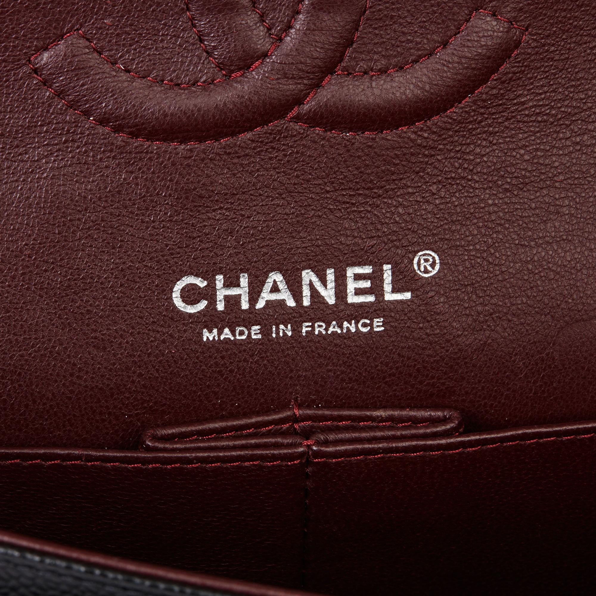 2011 Chanel Black Quilted Caviar Leather Medium Classic Double Flap Bag 6