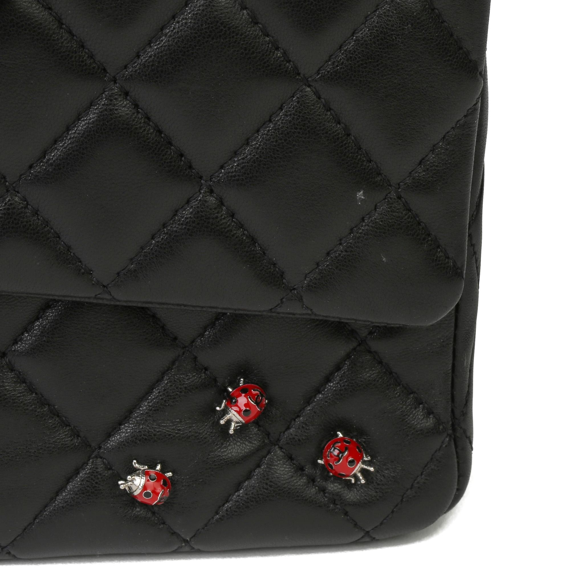 2011 Chanel Black Quilted Lambskin Lady Bug Medium Classic Single Flap Bag 6