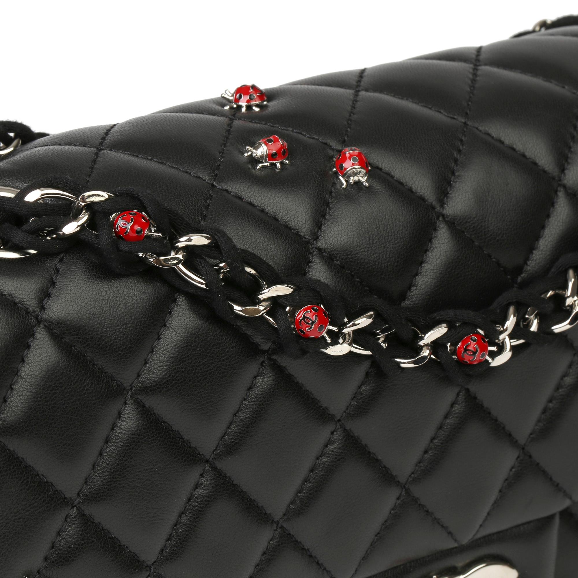 2011 Chanel Black Quilted Lambskin Lady Bug Medium Classic Single Flap Bag 1