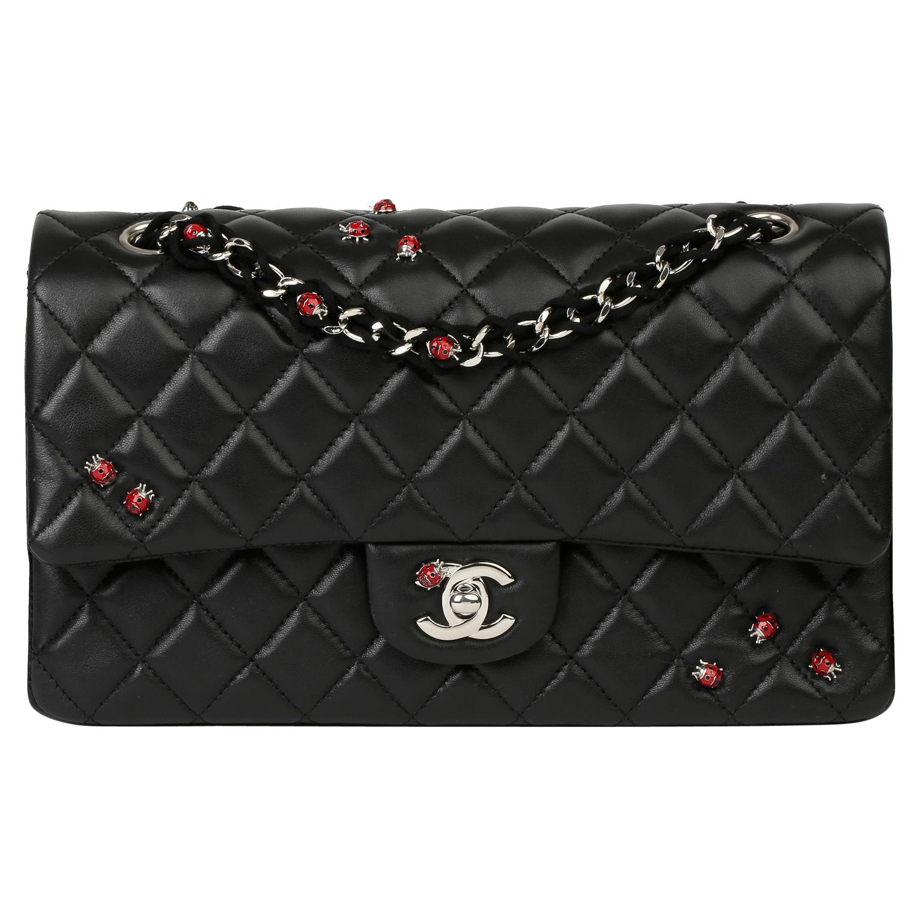 CHANEL Lambskin Quilted Ladybug Extra Mini Flap Red 1049744