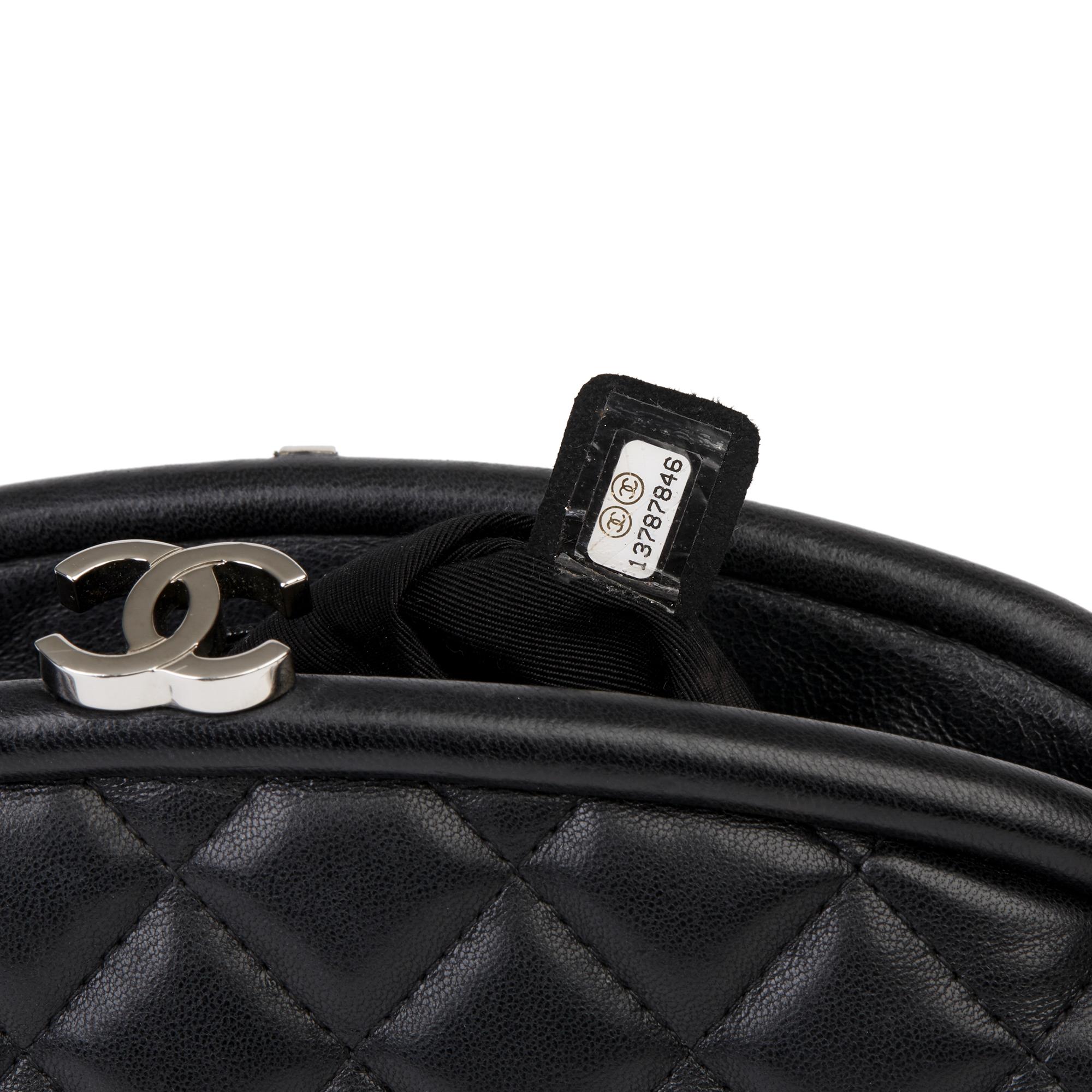 2011 Chanel Black Quilted Lambskin Timeless Clutch 6