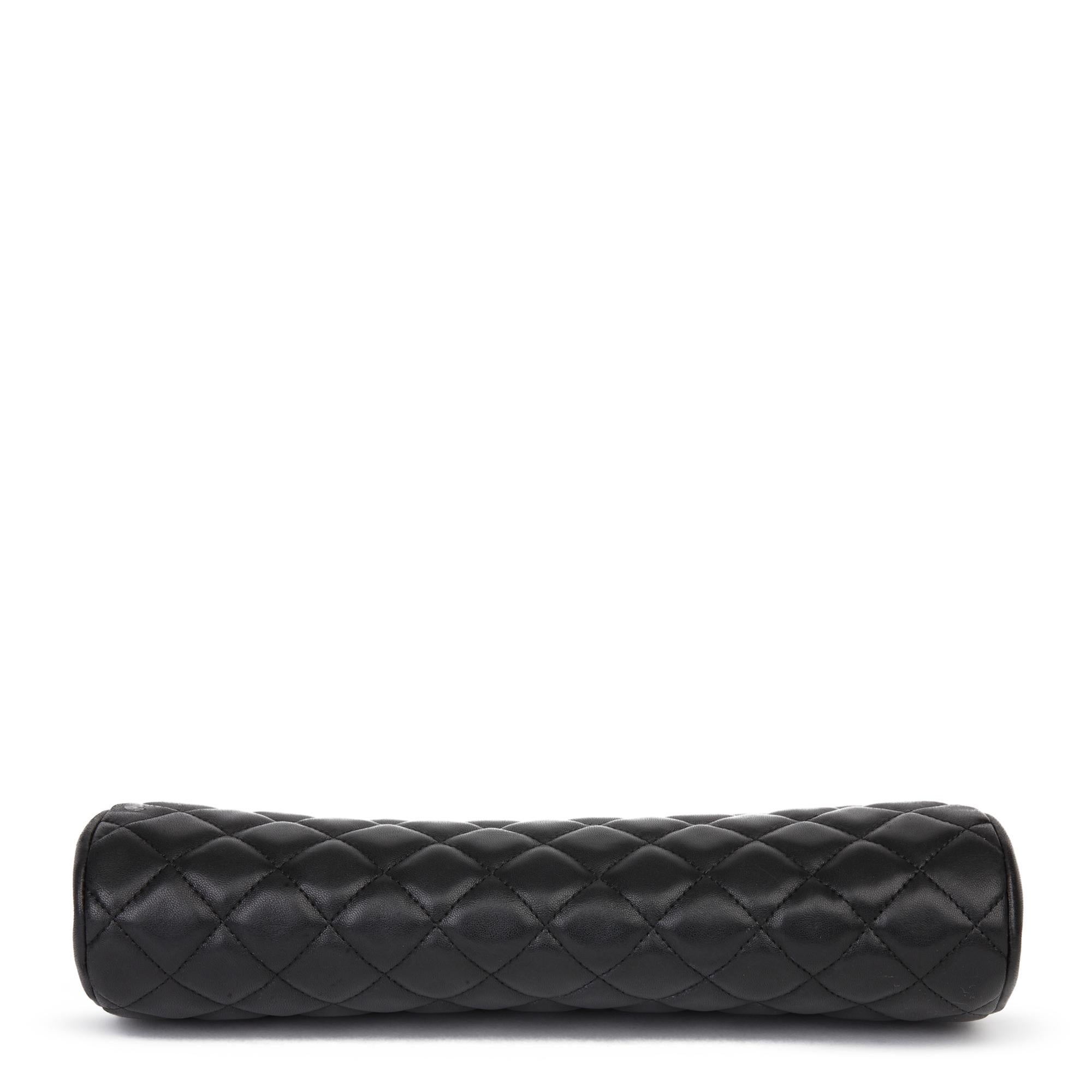 2011 Chanel Black Quilted Lambskin Timeless Clutch 1